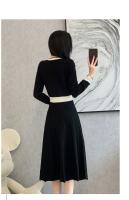 Vestido De Punto Largo Con Cuello Redondo Y Bolsillos Estilizado Alto A-line Para Mujer Vestido De Suéter De Otoño E Invierno Nuevo 2024 - details 7