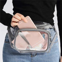 Bolso De Cintura Para Mujer En PVC Bolsa De Hombro Transparente Para Playa Viajes Running Estilo Casual Sin Patrón - details 9