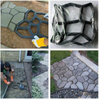 Molde De Piedra En Cuadrícula De 9/7 Para Paving Pavement DIY Molde De Hormigón Para Camino De Piedra De Jardín Y Césped - details 6