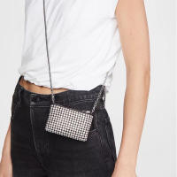 Bolso De Hombro Mini Jiomay Para Mujer Diseñador Lujo 2024 Con Diamantes Y Cadena Bolso De Fiesta Versátil Para Labial - details 0
