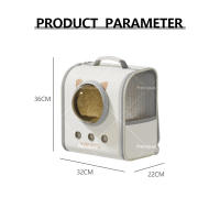Mochila portátil y transpirable para gatos y perros pequeños, con protector solar, para llevar al viaje - details 1