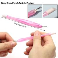 Herramienta De Cuidado De Uñas 2 En 1: Trimmer De Acero Inoxidable Y Remover De Cutícula UV Gel Polvo Para Manicura Y Pedicura Eliminador De Piel Muerta - details 5