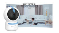 Cámara IP Havit IPC30 Smart 360° 2K con Visión Nocturna, WiFi, Detección de Movimiento AI, Audio Bidireccional, Compatible con TUYA, Google Assistant y Alexa, Soporte Micro SD 128GB, Resolución 3MP, WDR, Infrarrojo 940nm, Adaptador de Corriente Incluido. - details 5