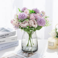 1PC Hiedra Artificial De Seda Para Decoraciones De Navidad En Casa Jardín Fiesta Boda Accesorios De Novia Peonia Falsa - details 4