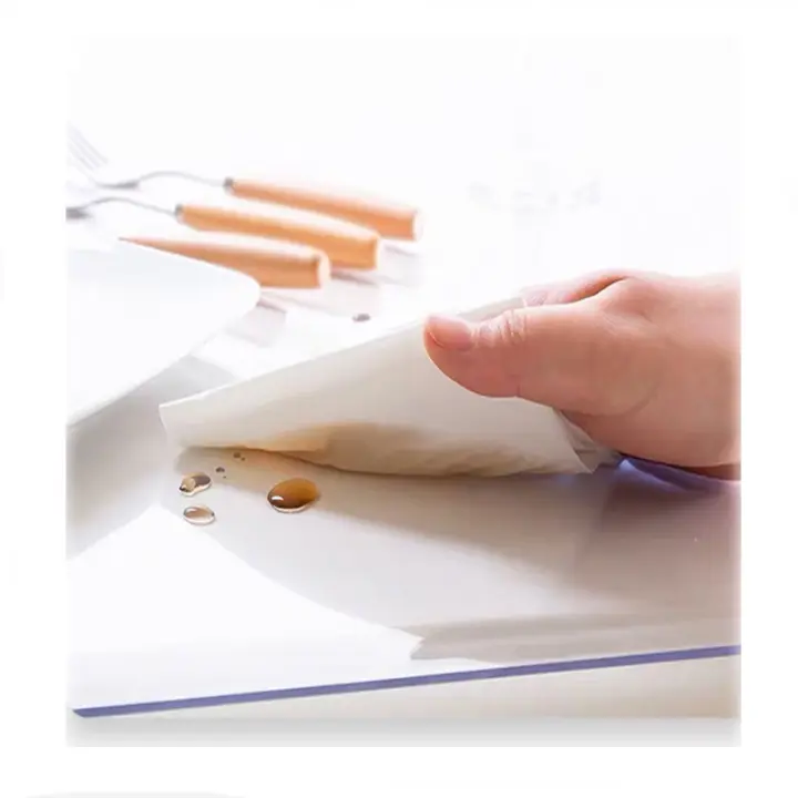 Mantel De PVC Rectangular Tapete De Silicona Suave Para Cocina Y Comedor Impermeable Transparente 1.0mm Moderno Para El Hogar - 1