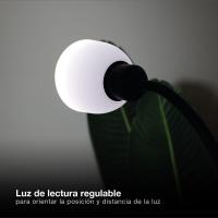 LILI HOME Lámpara de Pie Serie Nawis 1760 mm con Doble Luz E27 y E14. Su cuello orientable te permite ajustar la posición y la distancia de la luz según tus necesidades. Además, incluye bombillas y un interruptor con botones independientes para mayor como - details 1