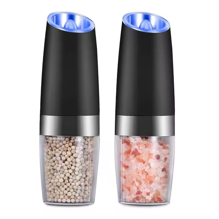 Molinillo Eléctrico automático para pimienta y sal, herramienta de cocina con luz LED, ajustable, sin aspereza,  para cocina, camping, picnic, Gadgets de cocina-Black Friday-regalo de Navidad - 1