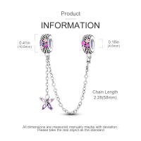 Nueva Cadena De Seguridad Platinada En Plata Con Encantos De Gato Rosa Luna Y Estrella De Silicona Para Pulseras Y Collares DIY Colorido - details 2