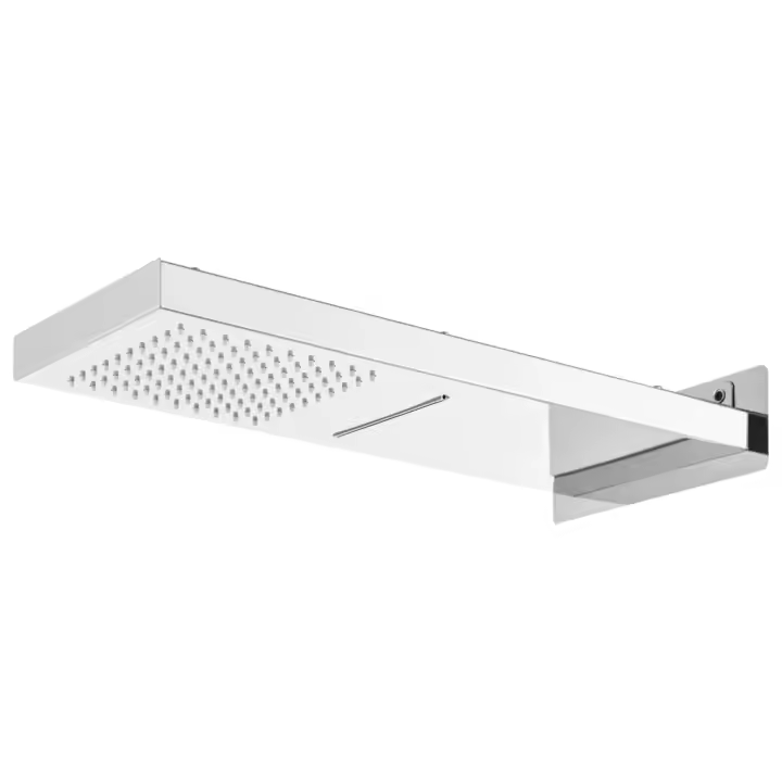 vidaXL Cabezal de ducha de pared acero inoxidable 201 plateado - 1