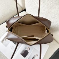 Bolso De Hombro Para Mujer En Cuero Genuino Split Tamaño Grande Color Marrón Y Negro Estilo De Lujo Y Moda Bolso Cruzado - details 10