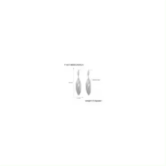 Medieval DE LA vitimia a Rayas pendientes colgantes de Concha Larga temperamento de moda de Maple de Titanium Chapado en oro de 18 Quilates pendientes de alta gama - 1