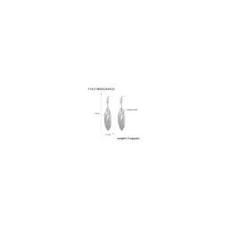 Medieval DE LA vitimia a Rayas pendientes colgantes de Concha Larga temperamento de moda de Maple de Titanium Chapado en oro de 18 Quilates pendientes de alta gama - 1
