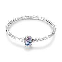 Pulsera De Plata 925 Para Mujer Con Cierre Original Y Cadena De Serpiente Adecuada Para Colgar Charm Brillo Zirconia Pulsera Clásica Para Fiestas - details 86