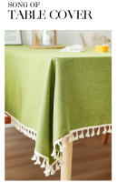 Mantel Texturizado Con Borlas De Algodón Rectangular Para Cocina Y Comedor Estilo Rústico Decoración De Mesa Para Fiestas Y Bodas - details 4