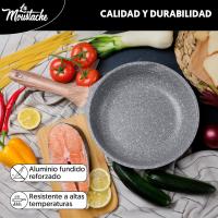 -Juego de 3 Sartenes de 20/24/28 cm, Aluminio Fundido con Vestido Antiadherente para Todo Type de Cocinas, Incluido Inducción, Sin PFOA, Mangos Antiquemadura (Bastei) - details 3