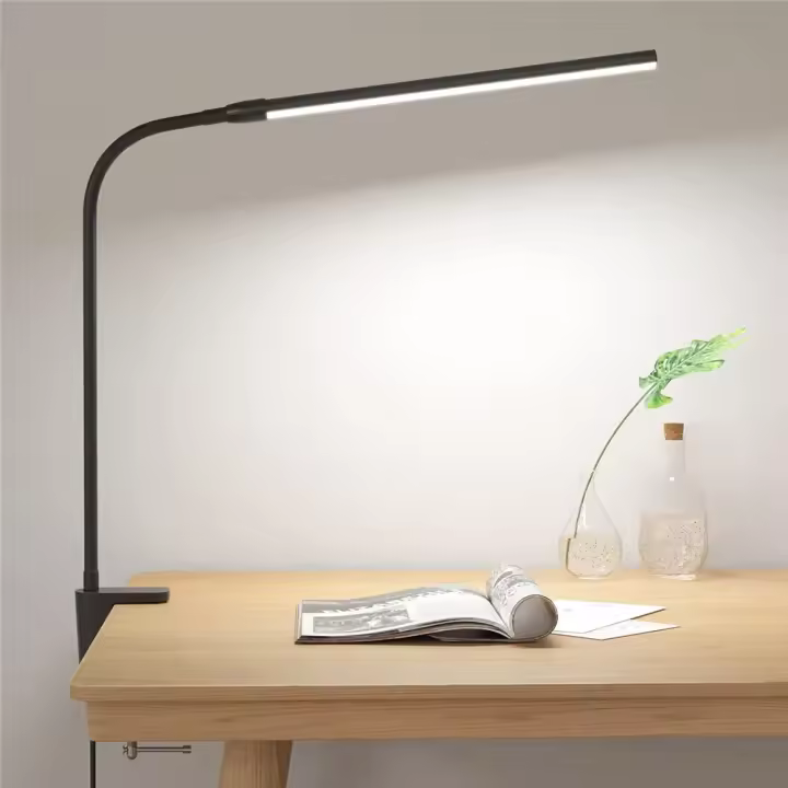 Lámpara De Escritorio LED Doble Cabeza Para Oficina Y Hogar Con 3 Modos De Color Y 10 Niveles De Iluminación Protector De Ojos - 1