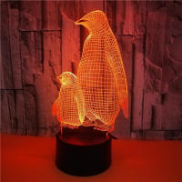 Lámpara De Noche Penguin 3D Para Niños Con 16 Colores Cambiantes Decoración Para Dormitorio Ilusión Animal Regalo De Cumpleaños Para Niño Y Niña - details 9
