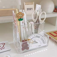 Estuche De Almacenamiento Para Escritorio Con Tres Compartimentos De Acrílico Transparente 1 Pieza Renovación De Mesa Estudiante - details 5