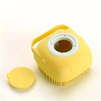 Cepillo De Baño Para Perros De Silicona Suave Con Dispensador De Shampoo Masaje Suave Y Eficiente Para El Aseo De Gatos - details 3