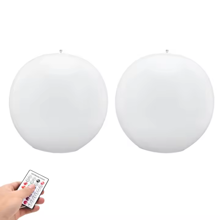 Luz de bola flotante Solar LED de 2 uds con lámpara decorativa RGBW remota de 16 colores para exteriores - 1