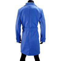 Abrigo De Mezclilla Para Mujer Invierno Cálido Chaquetas De Soltera Cuello Abajo Largo Ropa De Mujer Tipo De Cierre Doble - details 17