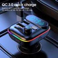 Transmisor FM Bluetooth Para Coche 5.0 Con Cargador USB PD Accesorios Electrónicos Carro GRWIBEOU MP3 Player - details 6