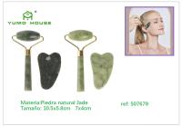 YUMO HOUSE-Rodillo de masaje facial, rodillo de piedra de jade, masajeador facial, estiramiento de la piel, instrumento de masaje facial antiarrugas/Rodet de massatge facial, rodet de pedra de jade, massatges facial, estirament de la pell - details 1