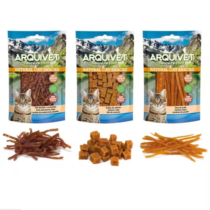 Pack degustación para gatos ( 3 bolsas Snacks 100% naturales para gatos - Alimento complementario para felinos - 1