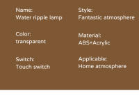 Lámpara Creativa De Cristal Con Proyector De Estrellas Y Luz De Ondas De Agua Rotativas Para Decoración De Habitaciones Luz Ambiente LED Incluida Sin Baterías Necesarias - details 6