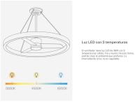CREATE - Ventilador de techo 36W silencioso Ø108cm con aro de luz LED , Color Blanco, Material Aspas ABS - WIND HALO - details 2