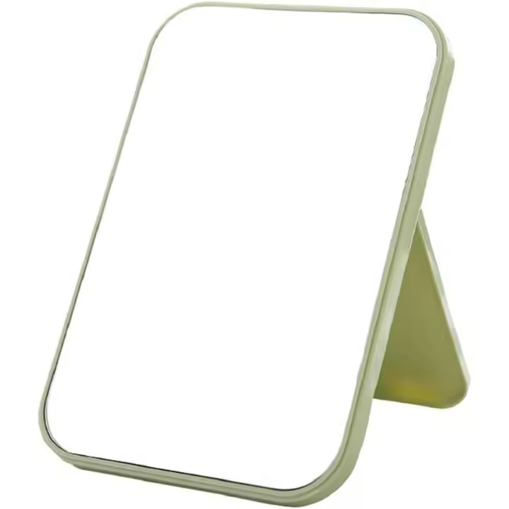 Espejo Super HD Espejo de sobremesa Espejo plegable Espejo de maquillaje diseñado con soporte Espejo de mano/mano libre - verde - 1
