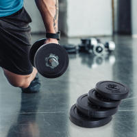 HOMCOM Juego de 4 Discos de Pesas de 5 kg y 10 kg Juego de Placas de Pesas con Orificio de Ø25 mm para Entrenamiento de Fuerza Levantamiento de Pesas Negro - details 1