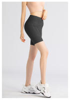 FREES COPES Pack Ahorro 3 Piezas Pantalones Cortos de Yoga Sin Costura Cintura Alta Elásticos Caderas Levantadas Negros + Grises + Azules - details 7