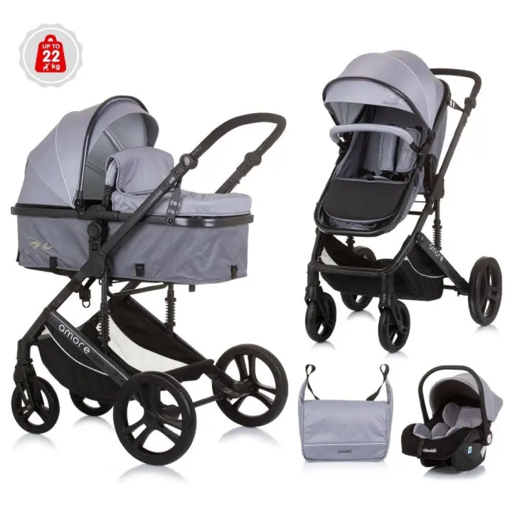 CHIPOLINO Carrito de Bebé Trío convertible AMORE hasta 22 kg de Chipolino - 1