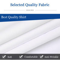 Camisa De Encaje Para Hombre De Alta Calidad No Planchable Manga Corta Nuevo Ropa Sólida Negocios Colores Blanco Azul Negro Rojo Marca GOZBKF - details 3