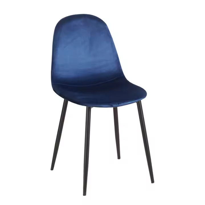 Silla Teok Black Terciopelo - Azul - 1