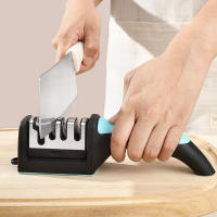 Afilador De Cuchillos De 3 Segmentos Para Cocina Multifuncional Portátil Con Piedra De Afilar Negra Herramienta De Afilado Para Cocina - details 9