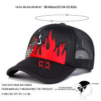 Gorro De Béisbol Unisex Con Bordado De Calavera Y Llama Ajustable Casual Para Primavera Y Verano Protección Solar - details 7