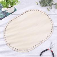 Base De Madera Natural Para Bolsa Oval 13.7x9.8"/35x25cm Para DIY Tejer Y Crochet Almacenamiento De Hilo Forma De Sílex - details 4