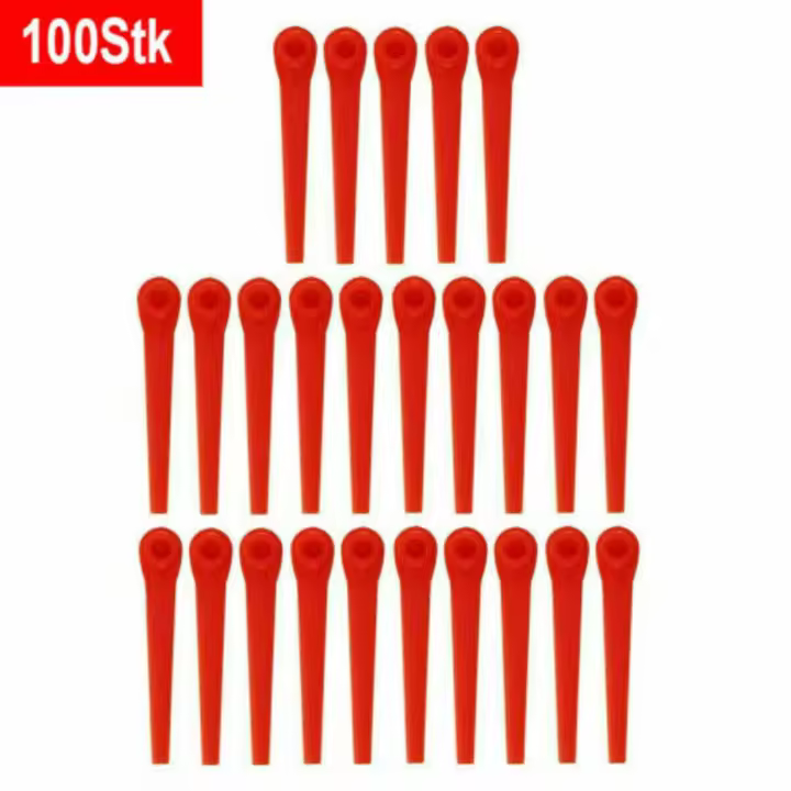 100x Plastic Blades Replacement Blades For Gardena Grass Trimmer Easycut Li-18/23r (100pcs) szkyd - 1