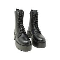 Eva Zorteon - Botines militares con plataforma alta con cordones y cremallera. Marca TULIPANO. - details 3