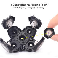 Cabeza De Aparato De Barba Y Pelo Eléctrico Reemplazable 5D Cincos Cortadores Flotantes Acero Inoxidable Impermeable Para Rostro - details 5