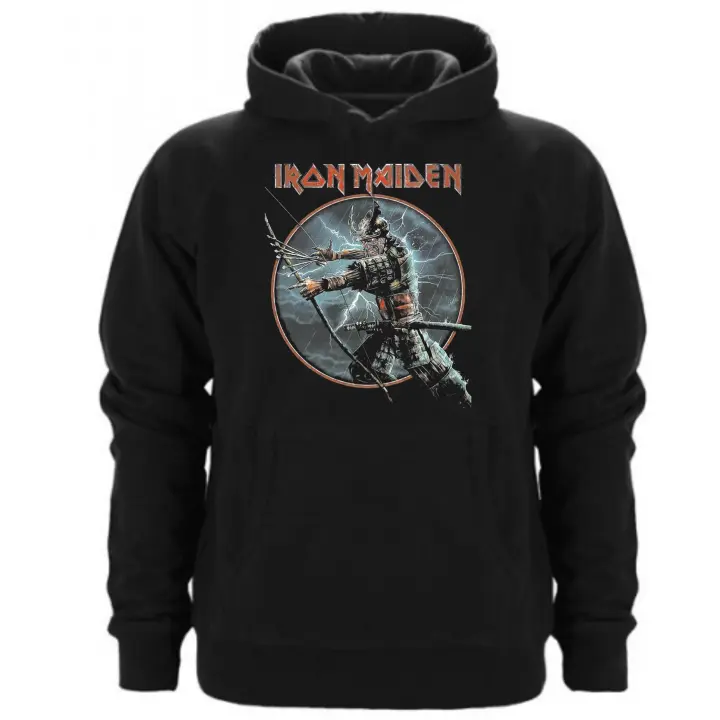 Sudadera con capucha Iron Maiden - Marca Keya - Tejida en 50% algodón y 50% poliéster con un gramaje de 280g/m2. - Con cordón a tono - 1