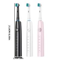 Cepillo De Dientes Eléctrico Rotativo Profundo Limpieza Blanqueamiento Para Adultos Ultrasonido Con 4/8pcs Cabezas De Repuesto - details 4