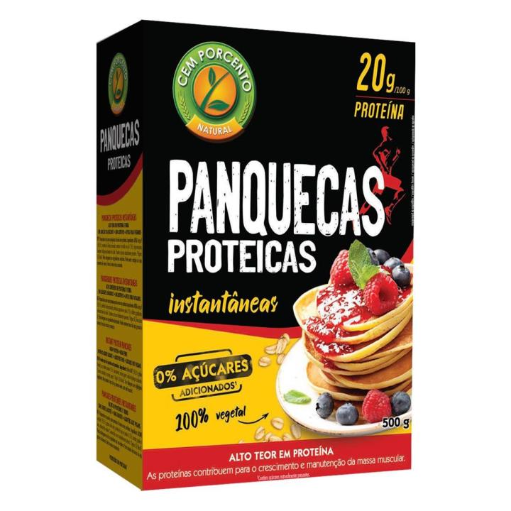 MIX PANQUECAS PROTEICAS 500G CEM PORCENTO .