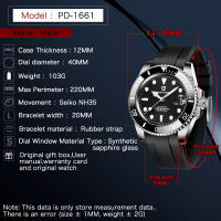 Reloj Mecánico Automático PAGANI DESIGN 2024 Para Hombre 40mm Acero Inoxidable Resistente Al Agua Con Correa De Goma Calibre NH35A - details 20