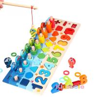 Juguete Educativo De Madera Para Niños Juego De Pesca Magnético Sorteo De Formas Y Aprendizaje De Números Y Letras Montessori - details 8