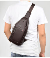 Bolso De Hombro Para Hombre De Cuero Lujo Estilo Vintage Bolsa De Pecho Negocios Casual Bolsa De Hombro Con Cierre De Cremallera - details 16