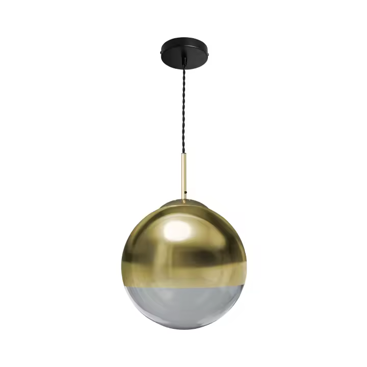 Ledkia Lámpara Colgante Metal y Cristal Yelitza Gold Dorado - 1