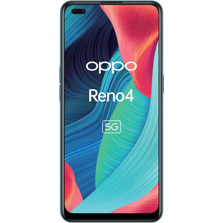 Oppo Reno 4 5G Azul 8GB / 128GB - Smartphone Desbloqueado de 6.4'', Cámara de 48MP, 5G Dual SIM, 128GB de Memoria Interna - 1